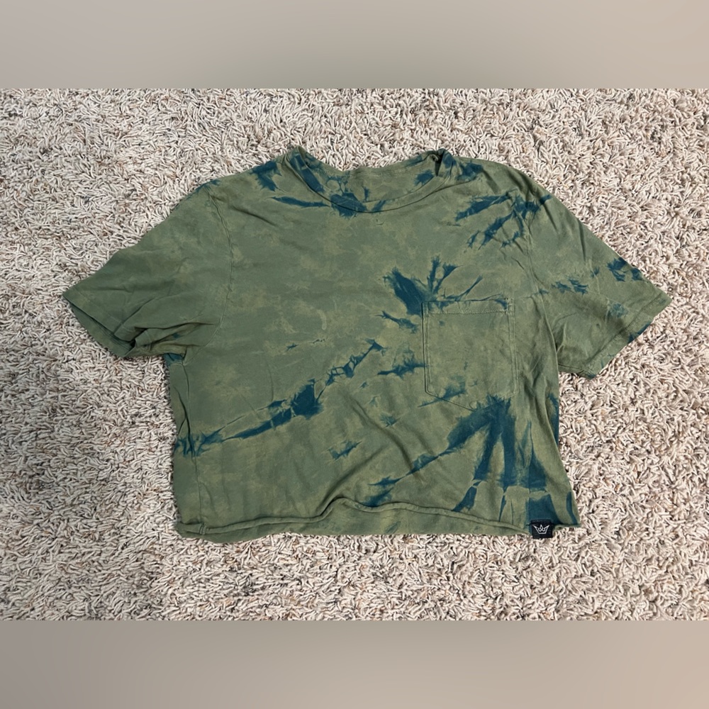 Organic Indigo Dye Cropped Pocket Tee